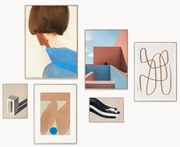 Poster Artwall no. 19 met lijst, set van 6