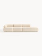 Modulaire XL chaise longue Sofia van bouclé stof