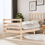 vidaXL Bedframe massief hout 75x190 cm 2FT6 small single