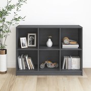 vidaXL Boekenkast 104x33x76 cm massief grenenhout grijs