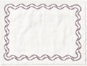 Handgeborduurde placemats Ivy van gewassen linnen, 2-delig