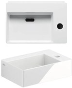 Clou Flush fontein 35.5x24.5cm inclusief plug met kraangat keramiek glanzend wit CL/03.03420.01