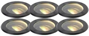 Set van 6 smart buiten grondspots zwart verstelbaar IP65 incl. Wifi GU10 - Delux Modern GU10 IP65 Buitenverlichting