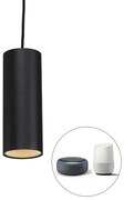 Smart hanglamp zwart incl. WiFi GU10 - Tubo Design, Modern GU10 cilinder / rond Binnenverlichting Lamp