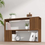 vidaXL Boekenkast 100x24x63 cm bewerkt hout bruineikenkleurig