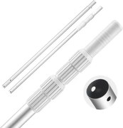 VEVOR Pool Pole Zwembadpaal (1-3,65 m), Reinigingspaal voor zwembaden, Professionele verstelbare telescoopsteel met verlengstok, Reinigingsstang voor borstel, Zuigkop, Skimmernet