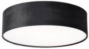 Stoffen Moderne plafondlamp zwart 40 cm met gouden binnenkant - Drum Modern E27 cilinder / rond Binnenverlichting Lamp