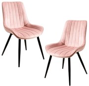 Set van 2 Lene Fluwelen Stoelen