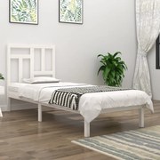 vidaXL Bedframe massief grenenhout wit 90x190 cm 3FT Single