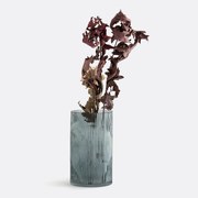 Rechte vaas in glas met groeven H22,5 cm, Afa