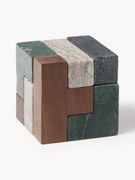 Decoratief object Mauricio van marmer en walnoothout