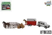 Kids Globe Land Rover met paardentrailer en accessoires 26 cm