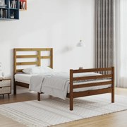 vidaXL Bedframe massief hout honingbruin 90x200 cm