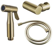 Fortifura Calvi Bidetset - handdouche - slang 150cm - houder - Geborsteld Messing PVD (Goud) SW970018 SW720567 SW767381