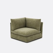 Hoekelement voor modulaire bank, in gemêleerd polyester, Malo