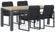 Tuinset 4 personen 180 cm Aluminium Grijs Santika Furniture Soray