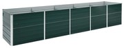 vidaXL Plantenbak verhoogd 400x80x45 cm gegalvaniseerd staal groen