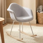 Schommelstoel Quilted Lichtgrijs