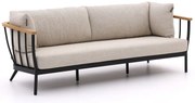 Loungebank Tuin Apple Bee  | Aluminium | 3 personen | Tuinbank Natural Teak/Beige/Zwart | 217cm | Incl. kussens | Kees Smit Tuinmeubelen