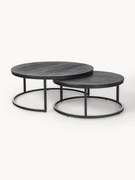 Ronde salontafels Andrew van mangohout, 2-delig