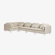 Oriol 5-delige Modulaire Hoekbank Stof Crème Beige - Sklum