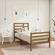 vidaXL Bedframe massief hout honingbruin 90x190 cm 3FT Single