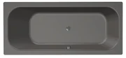 Xenz Aruba ligbad - 180x80cm - met overloop - zonder afvoer - Acryl Antraciet Mat 6891-05