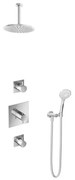 Hotbath Get Together IBS2CR inbouwdouche met 3s handdouche en 15cm plafondbuis chroom