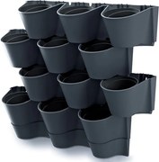 Prosperplast Cascade Wall Verticale Tuin - Antraciet - 12 Potten - Modulair