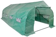 vidaXL Tuinkas walk-in draagbare polytunnel met stalen frame 18 m²