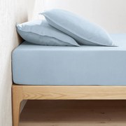 Hoeslaken in gewassen linnen, omslag 35 cm, Linot