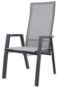 Azoren dining tuinstoel verstelbaar (incl. kussen) - Antraciet