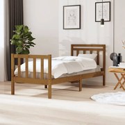 vidaXL Bedframe massief hout honingbruin 90x200 cm