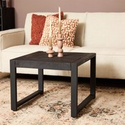 Starfurn Boaz Black Bijzettafel Zwart Mangohout - 60 X 60cm.