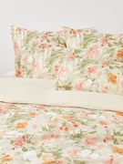 Katoensatijnen dekbedovertrek Anthea met bloemenpatroon