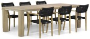 Tuinset 6 personen 240 cm Rope Zwart Lifestyle Garden Furniture Dallas/Brighton