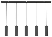 Pendel 5-Lichts hanglamp GU10 Zwart
