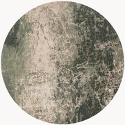 Rond jacquard in- & outdoor vloerkleed Cracks, wasbaar