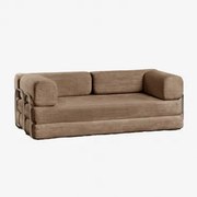 2-zits Slaapbank Van Vacuüm Verpakt Corduroy Igone Corduroy Kameelbruin - Sklum