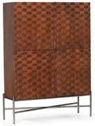 Tower Living Grote Kast Mangohout Snijwerk Paola - 130x45x180cm.