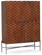 Tower Living Grote Kast Mangohout Snijwerk Paola - 130x45x180cm.