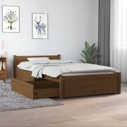 vidaXL Bedframe met lades honingbruin 90x190 cm 3FT Single