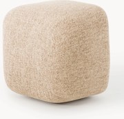 Hoge bouclé poef Wolke