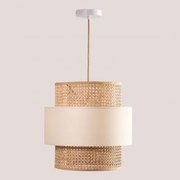 Hanglamp Van Rotan Satu Beige – Linnen - Sklum