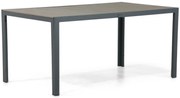 Dining Tuintafel rechthoekig 160 x 90 cm Aluminium/Polywood (grey teakfinish) Grijs Solare