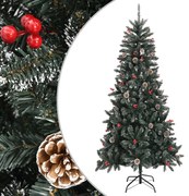 vidaXL Kunstkerstboom met standaard 240 cm PVC groen