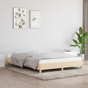 vidaXL Bedframe stof crèmekleurig 140x190 cm