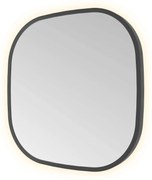 Hotbath &More Contour spiegel deens ovaal 40x40cm geborsteld zwart PVD