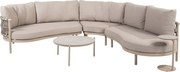 Vic Piacenza modulaire hoek loungeset 5 delig keramiek latte Taste 4SO