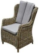 Darwin dining tuinstoel naturel rotan - suntech grey